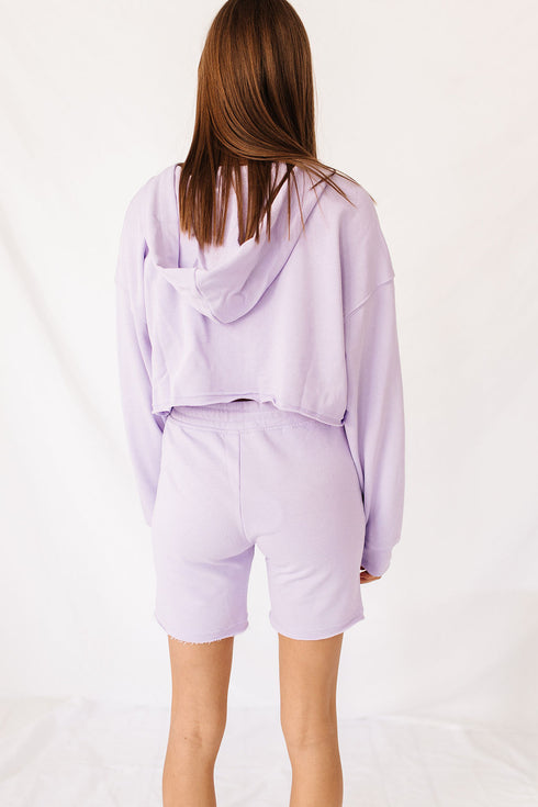 Playing To Win Cropped Hoodie// Lilac *RESTOCKED*